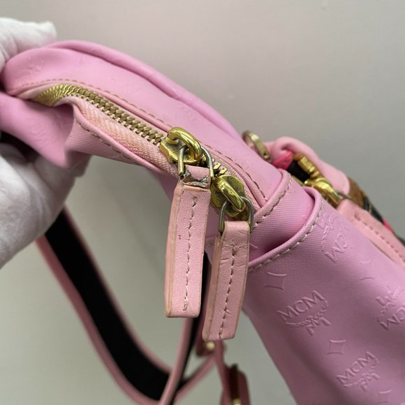 mcm pink backpack main image 4